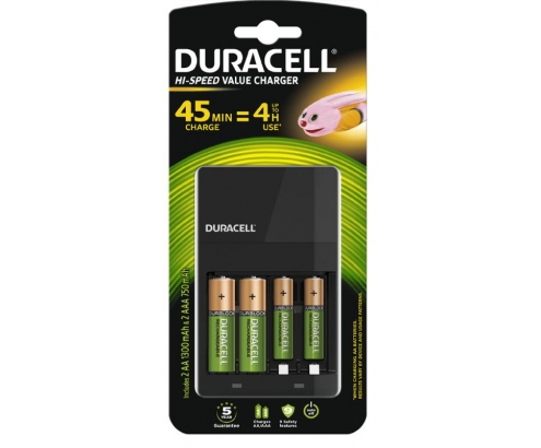 PILA + CARGADOR DURACELL 4HRS.+ 2 PILAS AA 1300mAh + 2 PILAS AAA 750mAh  8681149 