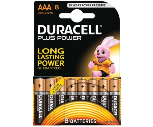 PILAS DURACELL ALCALINA AAA LR03 BLISTER 8 DURLR3P8B