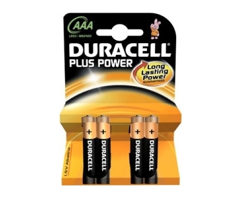 PILAS DURACELL ALCALINAS AAA LR3 PLUS POWER PACK 4 DURLR3P4B