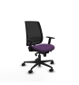 Piqueras y Crespo Alares sincro malla negra bali morado brazos 1D base nailon  ruedas 65 mm nailon