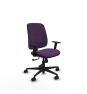 Piqueras y Crespo Alares tapizada sincro bali morado brazos 1D base nailon ruedas 65 mm nailon