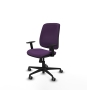 Piqueras y Crespo Alares tapizada sincro bali morado brazos 1D base nailon ruedas 65mm engomadas