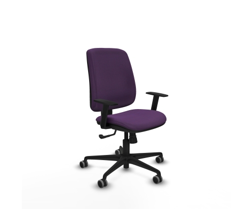 Piqueras y Crespo Alares tapizada sincro bali morado brazos 1D base nailon ruedas 65mm engomadas