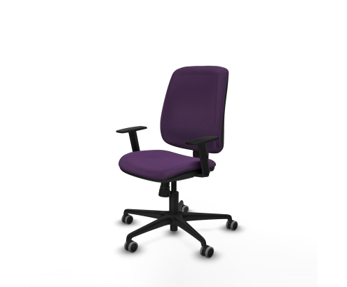 Piqueras y Crespo Alares tapizada sincro bali morado brazos 1D base nailon ruedas 65mm engomadas