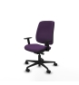 Piqueras y Crespo Alares tapizada traslack bali morado brazos 1D base nailon ruedas 65 mm nailon