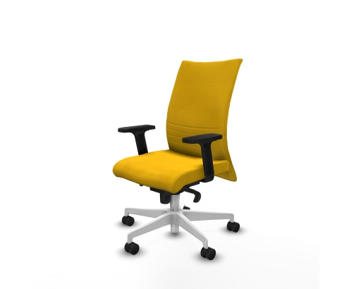 Piqueras y Crespo Albacete confidente sincro bali amarillo brazos 2D base blanca ruedas 65 mm nailon