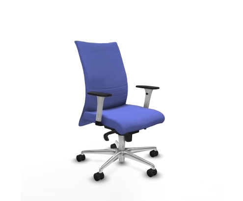 Piqueras y Crespo Albacete confidente sincro bali azul claro brazos 1D blancos base aluminio ruedas 65 mm nailon