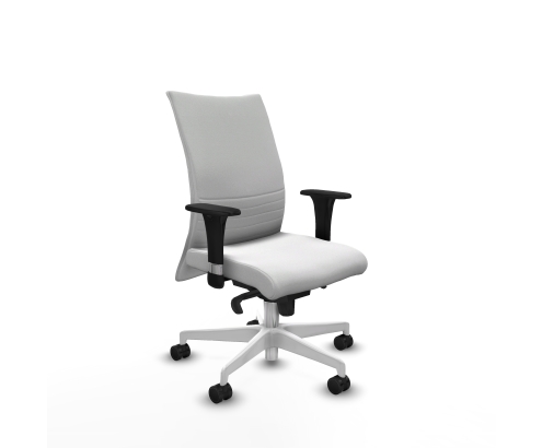 Piqueras y Crespo Albacete confidente sincro bali blanco brazos 1D base blanca ruedas 65 mm nailon