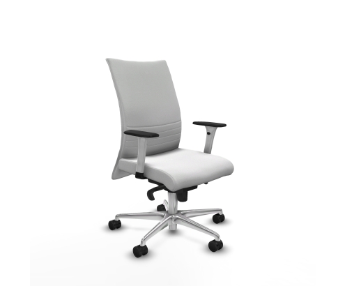 Piqueras y Crespo Albacete confidente sincro bali blanco brazos 1D blancos base aluminio ruedas 65 mm nailon