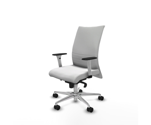 Piqueras y Crespo Albacete confidente sincro bali blanco brazos 1D blancos base aluminio ruedas 65 mm nailon