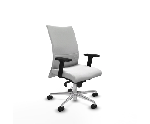 Piqueras y Crespo Albacete confidente sincro bali blanco brazos 2D base aluminio ruedas 65 mm nailon