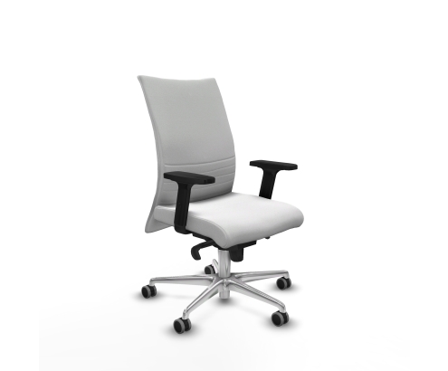 Piqueras y Crespo Albacete confidente sincro bali blanco brazos 2D base aluminio ruedas 65mm engomadas