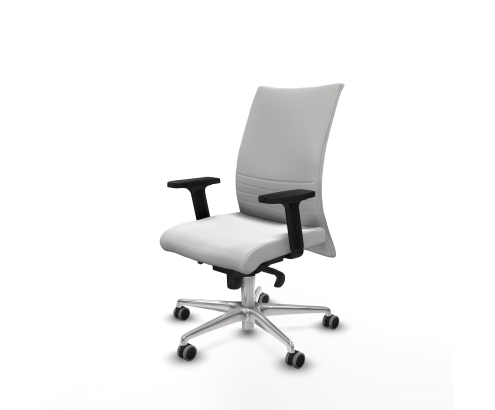 Piqueras y Crespo Albacete confidente sincro bali blanco brazos 2D base aluminio ruedas 65mm engomadas