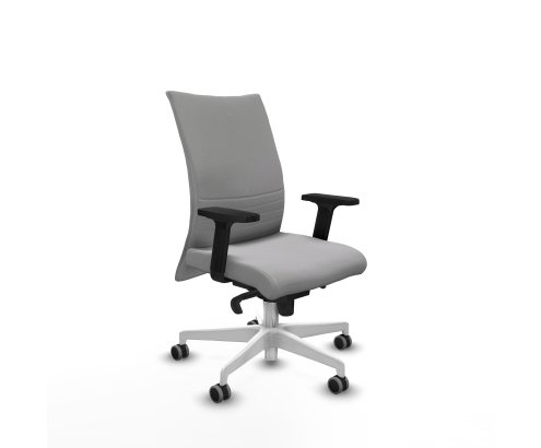 Piqueras y Crespo Albacete confidente sincro bali gris claro brazos 2D base blanca ruedas 65mm engomadas