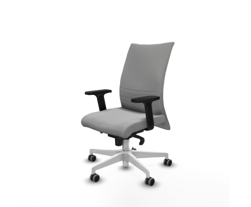 Piqueras y Crespo Albacete confidente sincro bali gris claro brazos 2D base blanca ruedas 65mm engomadas