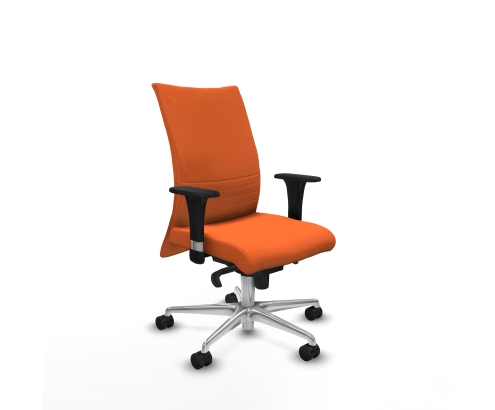 Piqueras y Crespo Albacete confidente sincro bali naranja brazos 1D base aluminio ruedas 65 mm nailon