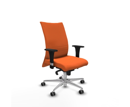 Piqueras y Crespo Albacete confidente sincro bali naranja brazos 1D base aluminio ruedas 65mm engomadas