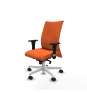 Piqueras y Crespo Albacete confidente sincro bali naranja brazos 1D base blanca ruedas 65 mm nailon