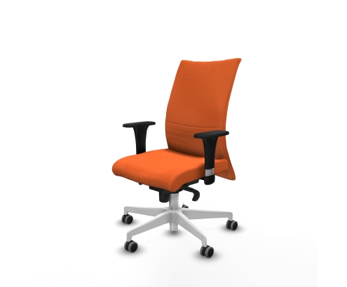 Piqueras y Crespo Albacete confidente sincro bali naranja brazos 1D base blanca ruedas 65mm engomadas