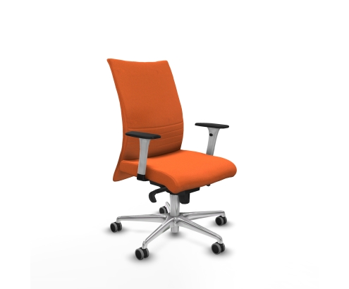 Piqueras y Crespo Albacete confidente sincro bali naranja brazos 1D blancos base aluminio ruedas 65mm engomadas