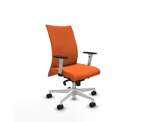 Piqueras y Crespo Albacete confidente sincro bali naranja brazos 1D blancos base blanca ruedas 65 mm nailon