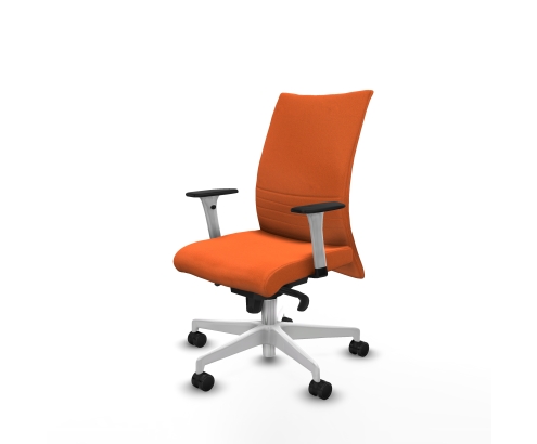 Piqueras y Crespo Albacete confidente sincro bali naranja brazos 1D blancos base blanca ruedas 65 mm nailon