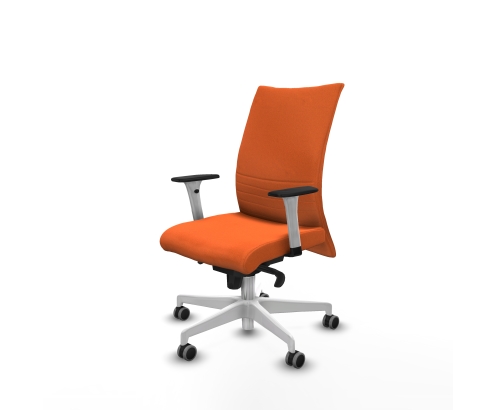 Piqueras y Crespo Albacete confidente sincro bali naranja brazos 1D blancos base blanca ruedas 65mm engomadas
