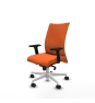 Piqueras y Crespo Albacete confidente sincro bali naranja brazos 2D base blanca ruedas 65 mm nailon