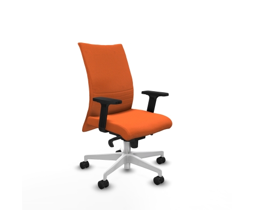 Piqueras y Crespo Albacete confidente sincro bali naranja brazos 2D base blanca ruedas 65 mm nailon