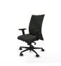 Piqueras y Crespo Albacete confidente sincro bali negro brazos 2D base nailon ruedas 65 mm nailon