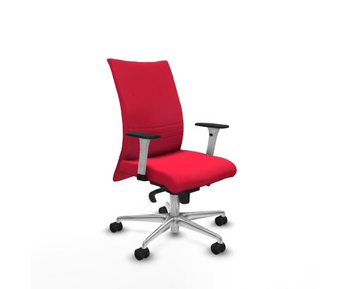 Piqueras y Crespo Albacete confidente sincro bali rojo brazos 1D blancos base aluminio ruedas 65 mm nailon