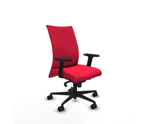 Piqueras y Crespo Albacete confidente sincro bali rojo brazos 2D base nailon ruedas 65 mm nailon