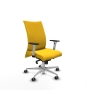 Piqueras y Crespo Albacete confidente sincro similpiel amarillo brazos 1D blancos base aluminio ruedas 65mm engomadas