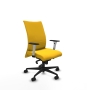 Piqueras y Crespo Albacete confidente sincro similpiel amarillo brazos 1D blancos base nailon ruedas 65 mm nailon