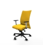 Piqueras y Crespo Albacete confidente sincro similpiel amarillo brazos 1D blancos base nailon ruedas 65 mm nailon