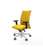Piqueras y Crespo Albacete confidente sincro similpiel amarillo brazos 2D base blanca ruedas 65mm engomadas