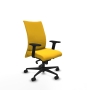 Piqueras y Crespo Albacete confidente sincro similpiel amarillo brazos 2D base nailon ruedas 65 mm nailon