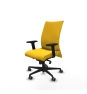 Piqueras y Crespo Albacete confidente sincro similpiel amarillo brazos 2D base nailon ruedas 65mm engomadas