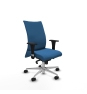 Piqueras y Crespo Albacete confidente sincro similpiel azul claro brazos 1D base aluminio ruedas 65 mm nailon