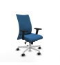 Piqueras y Crespo Albacete confidente sincro similpiel azul claro brazos 2D base blanca ruedas 65 mm nailon