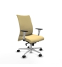 Piqueras y Crespo Albacete confidente sincro similpiel crema brazos 1D blancos base aluminio ruedas 65 mm nailon
