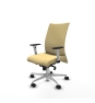 Piqueras y Crespo Albacete confidente sincro similpiel crema brazos 1D blancos base aluminio ruedas 65 mm nailon