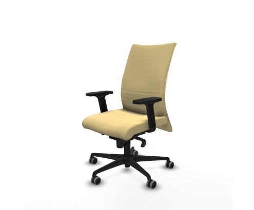 Piqueras y Crespo Albacete confidente sincro similpiel crema brazos 2D base nailon ruedas 65mm engomadas
