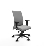 Piqueras y Crespo Albacete confidente sincro similpiel gris claro brazos 1D base nailon ruedas 65 mm nailon