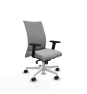 Piqueras y Crespo Albacete confidente sincro similpiel gris claro brazos 2D base blanca ruedas 65 mm nailon