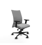 Piqueras y Crespo Albacete confidente sincro similpiel gris claro brazos 2D base nailon ruedas 65 mm nailon