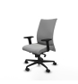 Piqueras y Crespo Albacete confidente sincro similpiel gris claro brazos 2D base nailon ruedas 65 mm nailon