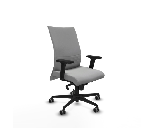 Piqueras y Crespo Albacete confidente sincro similpiel gris claro brazos 2D base nailon ruedas 65mm engomadas