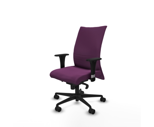 Piqueras y Crespo Albacete confidente sincro similpiel morado brazos 1D base nailon ruedas 65 mm nailon