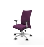 Piqueras y Crespo Albacete confidente sincro similpiel morado brazos 1D blancos base aluminio ruedas 65mm engomadas